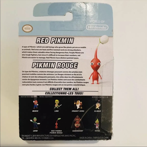 Red Pikmin World Of Nintendo 2015 Series 1-3 Mini Figure Jakks New Sealed Rare - Picture 2 of 4